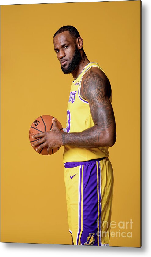 Media Day Metal Print featuring the photograph Lebron James by Atiba Jefferson