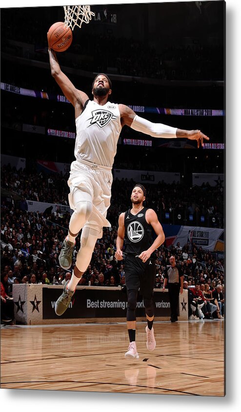 Nba Pro Basketball Metal Print featuring the photograph Paul George by Andrew D. Bernstein