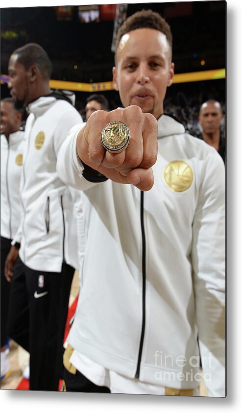Stephen Curry Metal Print featuring the photograph Stephen Curry #6 by Andrew D. Bernstein