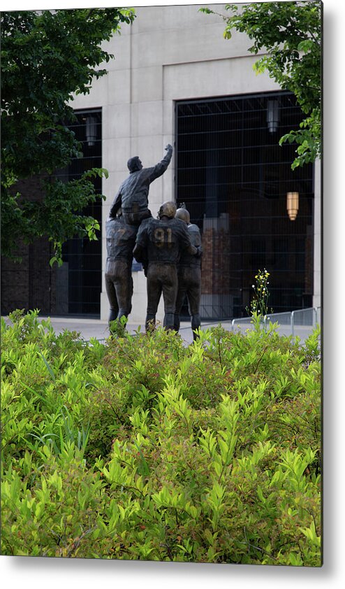 Notre Dame Fighting Irish Metal Print featuring the photograph Back view of Coach Ara Parseghian at University of Notre Dame by Eldon McGraw