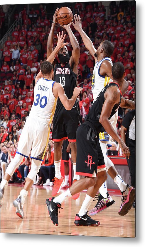 Playoffs Metal Print featuring the photograph James Harden by Andrew D. Bernstein