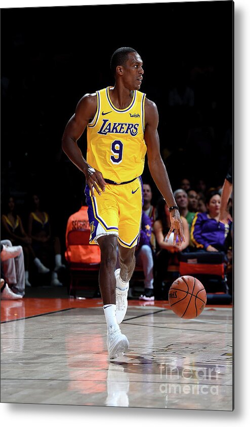 Rajon Rondo Metal Print featuring the photograph Rajon Rondo #7 by Andrew D. Bernstein