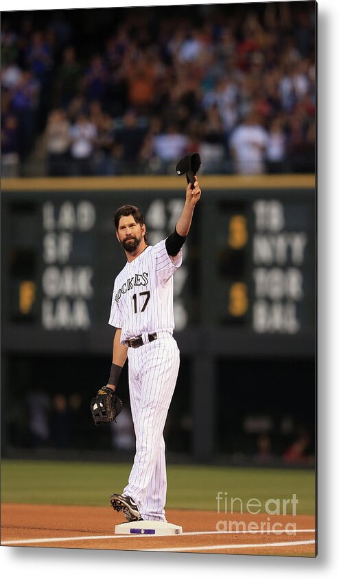 Crowd Metal Print featuring the photograph Todd Helton by Doug Pensinger