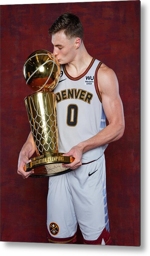 Playoffs Metal Print featuring the photograph 2023 NBA Finals - Denver Nuggets Championship Portraits #8 by Jesse D. Garrabrant