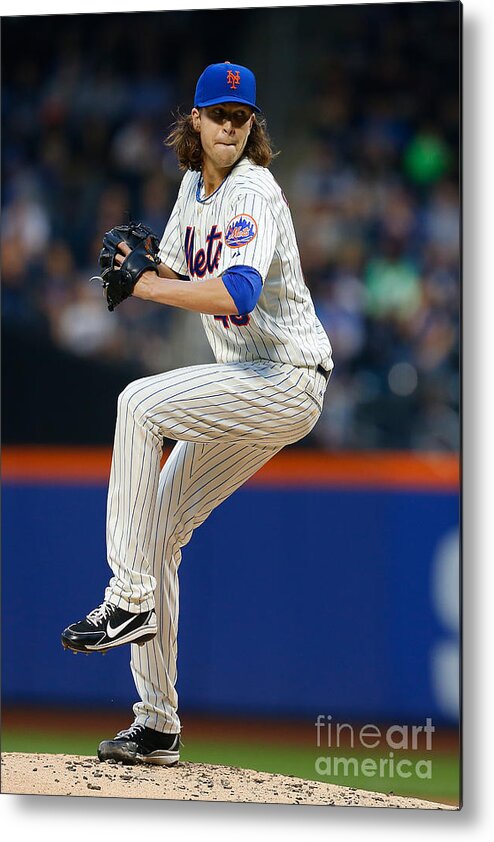 Jacob Degrom Metal Print featuring the photograph Jacob Degrom by Mike Stobe
