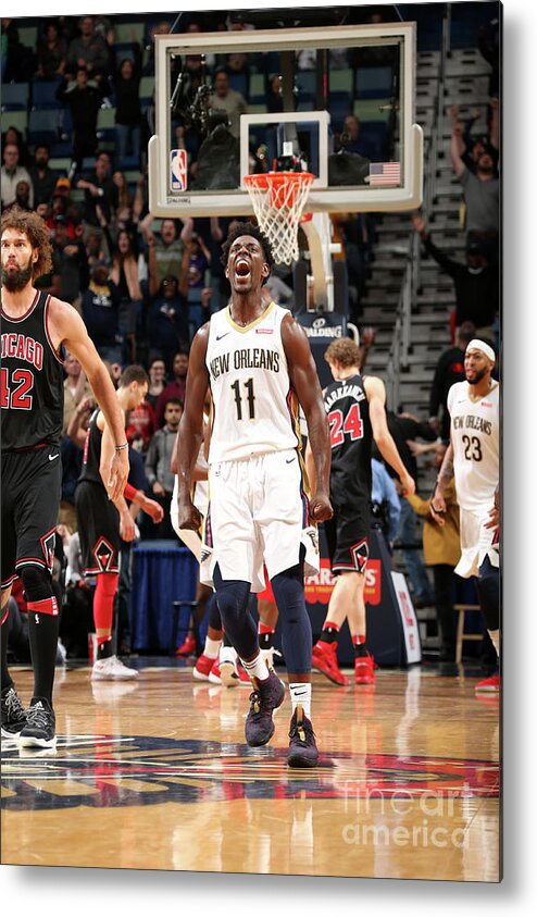 Smoothie King Center Metal Print featuring the photograph Jrue Holiday by Layne Murdoch