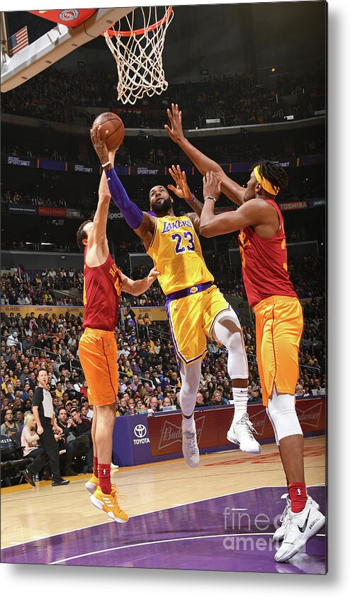 Nba Pro Basketball Metal Print featuring the photograph Lebron James by Andrew D. Bernstein