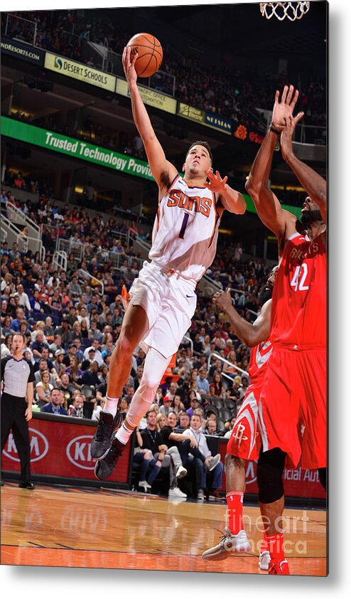 Nba Pro Basketball Metal Print featuring the photograph Devin Booker by Barry Gossage