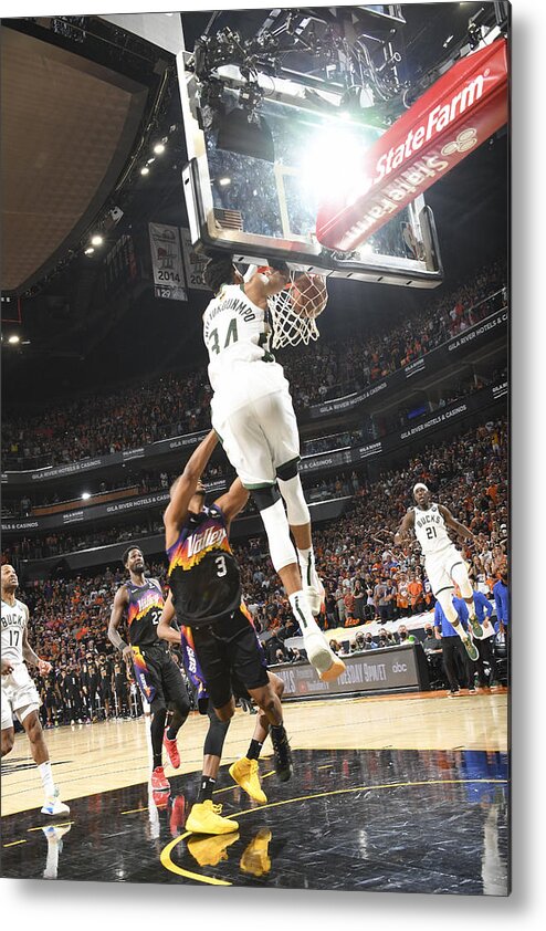 Playoffs Metal Print featuring the photograph Giannis Antetokounmpo by Andrew D. Bernstein