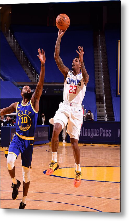 Lou Williams Metal Print featuring the photograph LA Clippers v Golden State Warriors by Noah Graham
