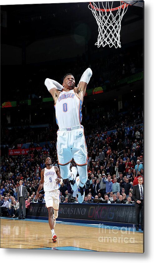 Nba Pro Basketball Metal Print featuring the photograph Russell Westbrook by Zach Beeker