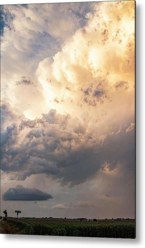 Nebraskasc Metal Print featuring the photograph A Beautiful Nebraska Thunderset 007 by NebraskaSC