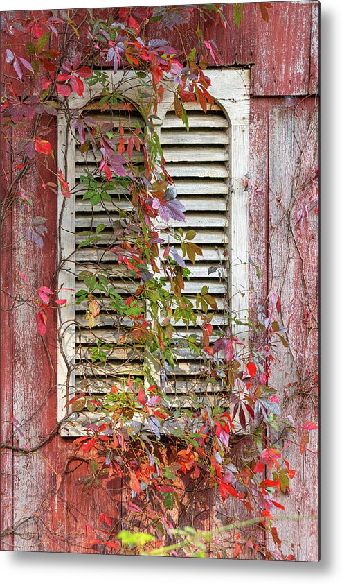 New Jersey Metal Print featuring the photograph Abandoned Red Barn Window by Kristia Adams