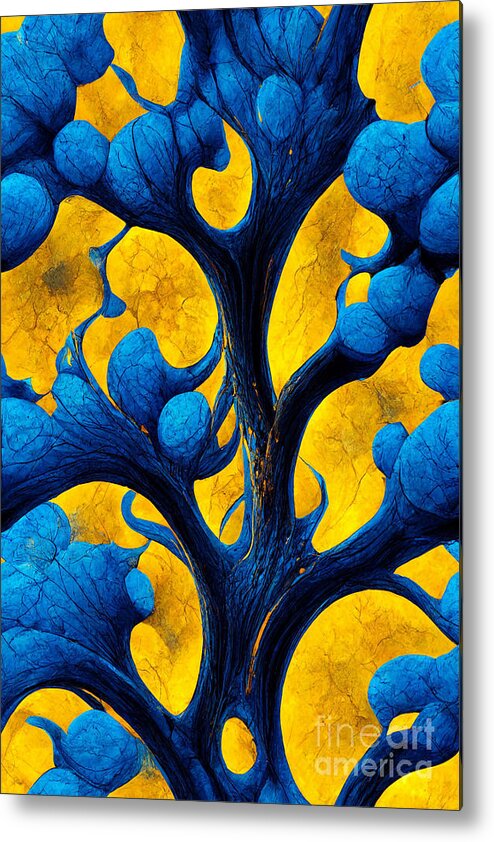 Series Metal Print featuring the digital art Abstract tree by Sabantha