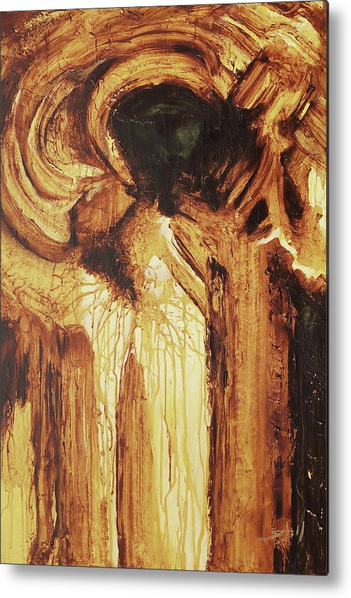 Nature Metal Print featuring the painting Abyss Rev VII by Sv Bell