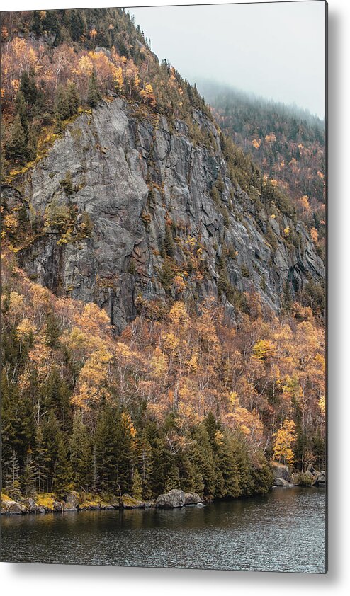 Lake Placid Metal Print featuring the photograph Adirondack Cliffside by Dave Niedbala