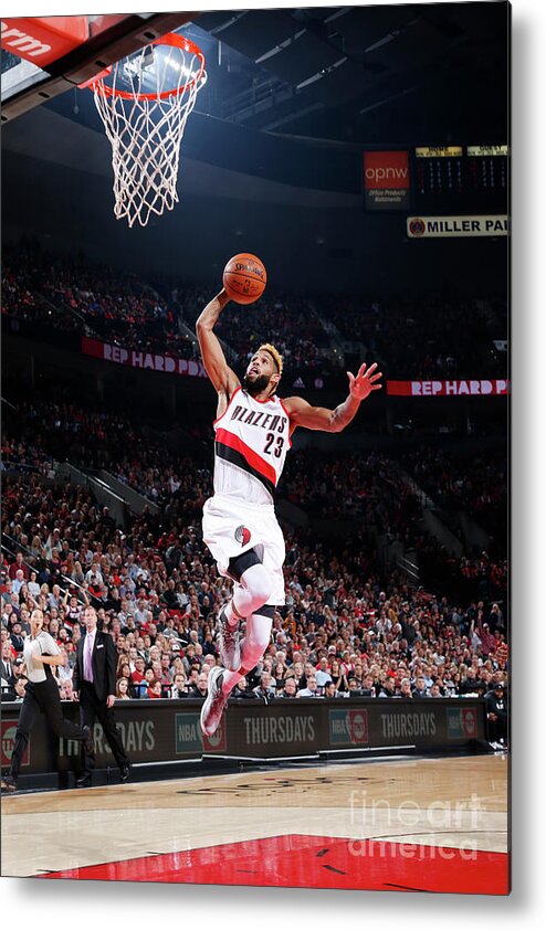 Nba Pro Basketball Metal Print featuring the photograph Allen Crabbe by Sam Forencich