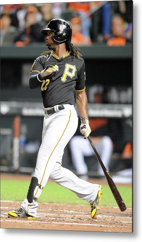 Game Two Metal Print featuring the photograph Andrew Mccutchen by Mitchell Layton