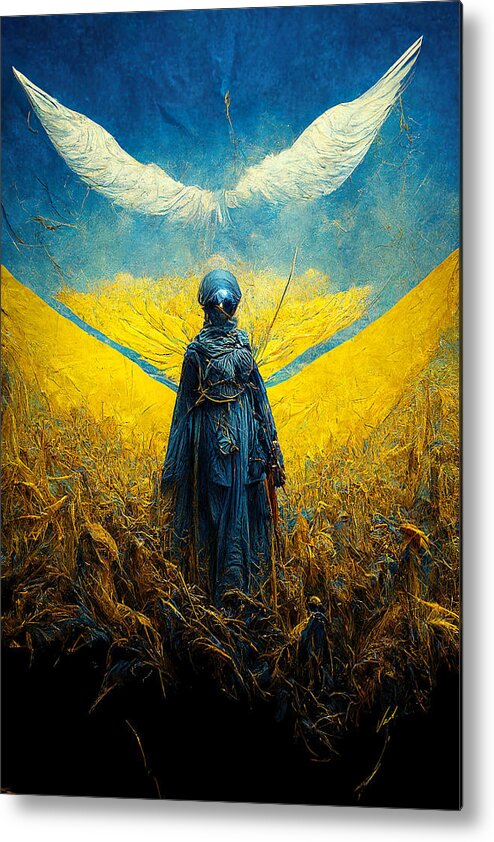 Angel Of Peace Metal Print featuring the painting Angel of Peace by Vart