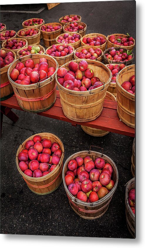 Farmers Market Metal Print featuring the photograph Apple Baskets by Craig J Satterlee