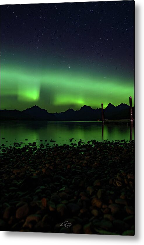  Metal Print featuring the photograph Aurora Borealis in Portrait by William Boggs