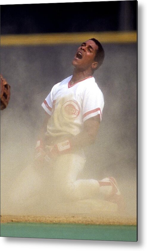 1980-1989 Metal Print featuring the photograph Barry Larkin by Ronald C. Modra/sports Imagery
