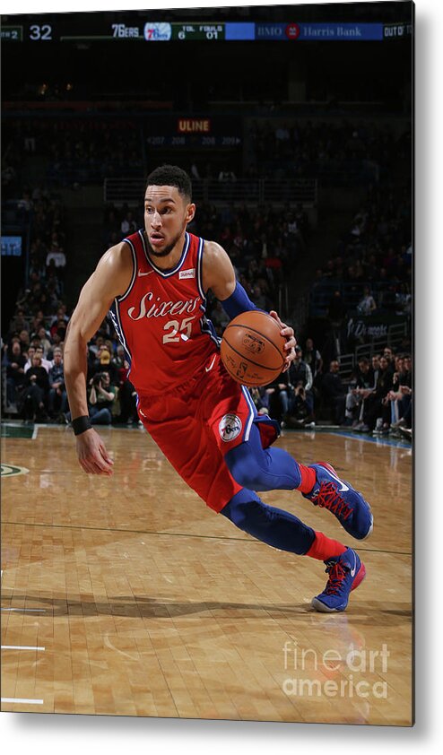 Nba Pro Basketball Metal Print featuring the photograph Ben Simmons by Gary Dineen