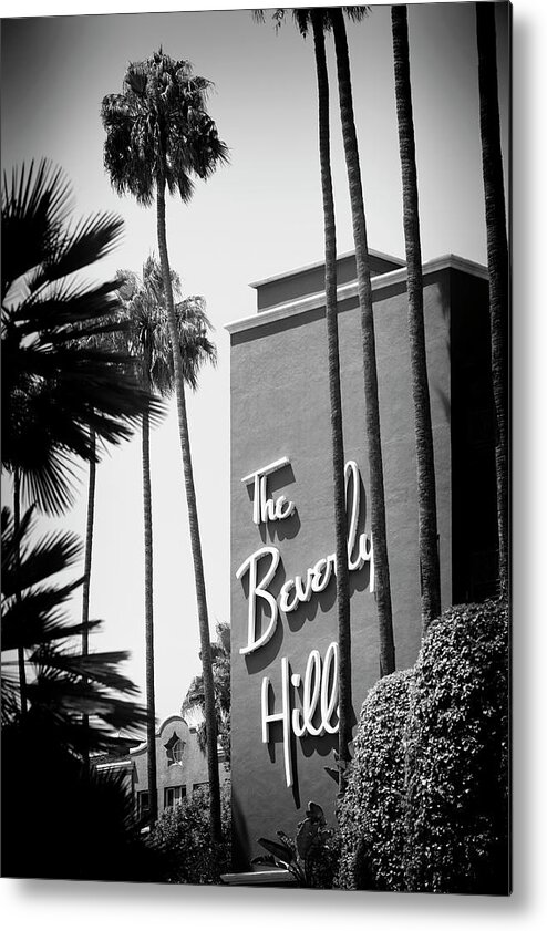 Beverly Hills Metal Print featuring the photograph Black California Series - The Beverly Hills by Philippe HUGONNARD
