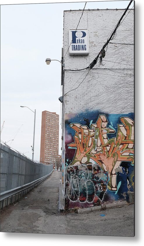 Urban Metal Print featuring the photograph Block In The Alley Also by Kreddible Trout
