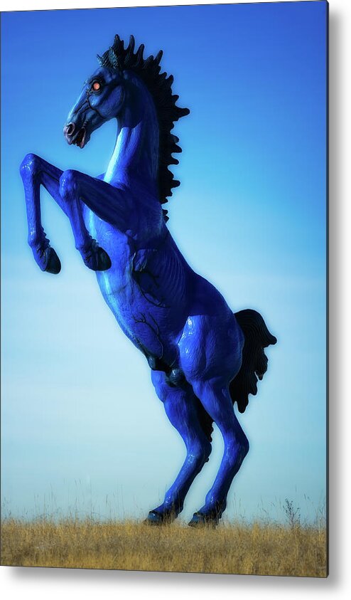 Denver Metal Print featuring the photograph Blucifer by Doug Wittrock