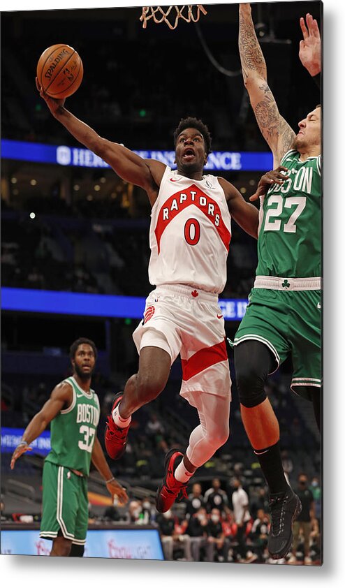 Nba Pro Basketball Metal Print featuring the photograph Boston Celtics v Toronto Raptors by Scott Audette