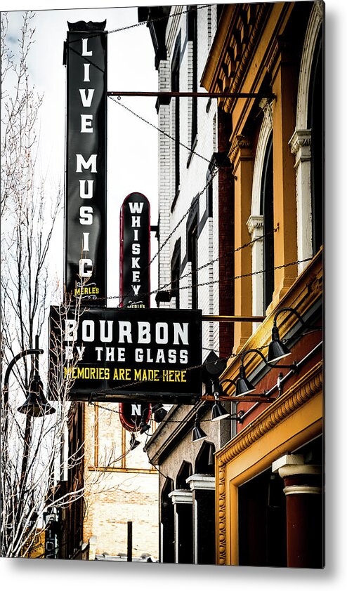 America Metal Print featuring the photograph Bourbon by the glass by Alexey Stiop