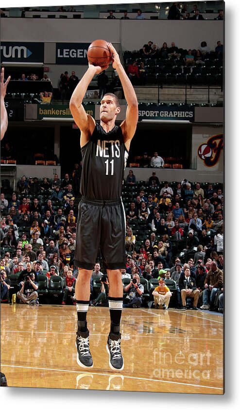 Nba Pro Basketball Metal Print featuring the photograph Brook Lopez by Ron Hoskins