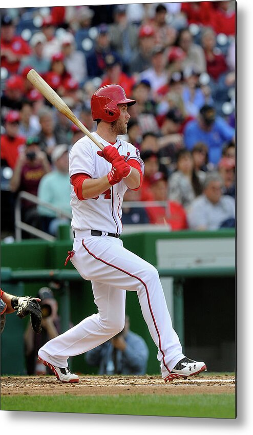 American League Baseball Metal Print featuring the photograph Bryce Harper by Greg Fiume