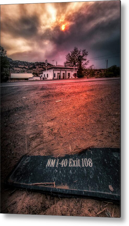 Budville Metal Print featuring the photograph Budville Route 66 - The ghost of Interstate 40 by Micah Offman