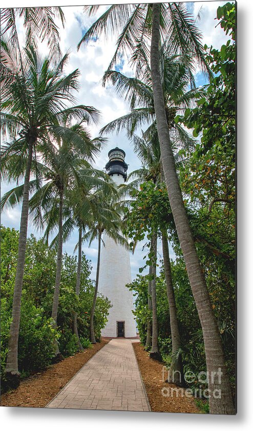 Cape Metal Print featuring the photograph Cape Florida Lighthouse on Key Biscayne by Beachtown Views