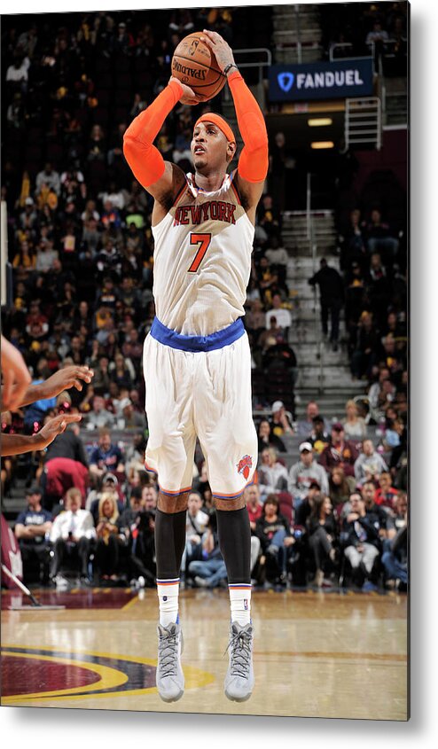 Number 7 Metal Print featuring the photograph Carmelo Anthony by David Liam Kyle