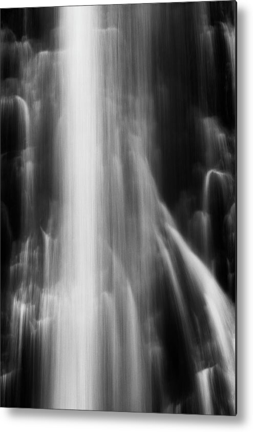 Black And White Metal Print featuring the photograph Cascade by Murray Rudd