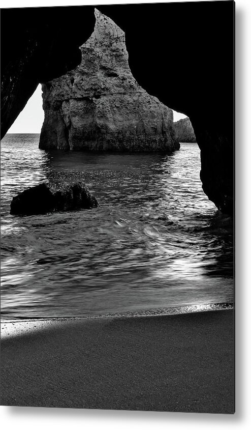 Mediterranean Beach Metal Print featuring the photograph Cave Portal by Angelo DeVal