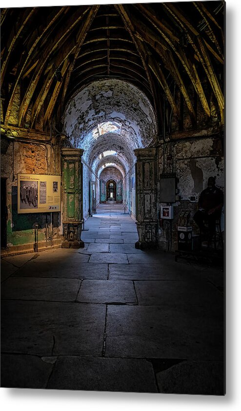 Eastern State Penitentiary Metal Print featuring the photograph Cellblock Hall by Tom Singleton