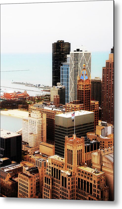 Chicago Metal Print featuring the photograph Chicago Postcard by Simone Hester