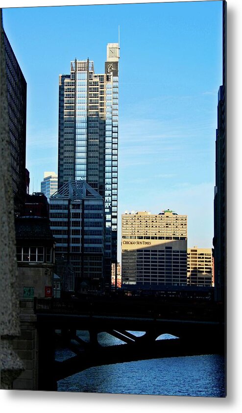 Chicago Tribune Metal Print featuring the photograph Chicago Tribune in the Winter by Jesse Pannell
