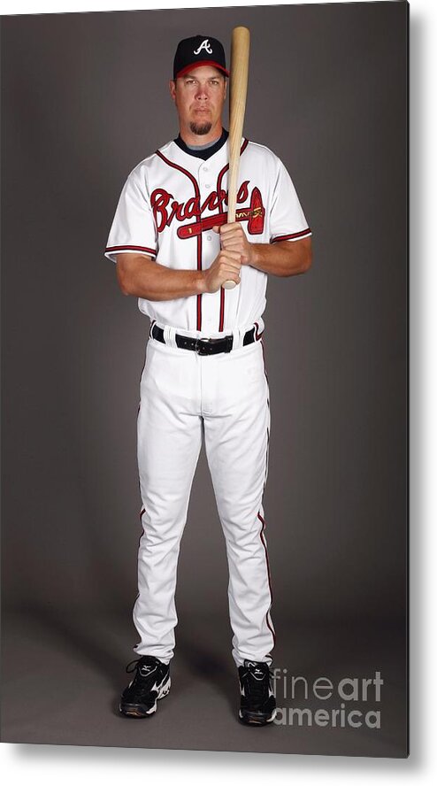 Media Day Metal Print featuring the photograph Chipper Jones by Chris Graythen