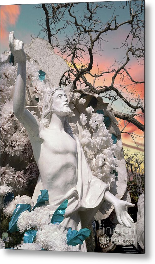 Easter Metal Print featuring the photograph Christ savior - Resurrection at Dawn by Sharon Hudson