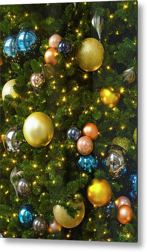 Christmas Metal Print featuring the photograph Christmas Tree Cheer-3 by Bonnie Follett