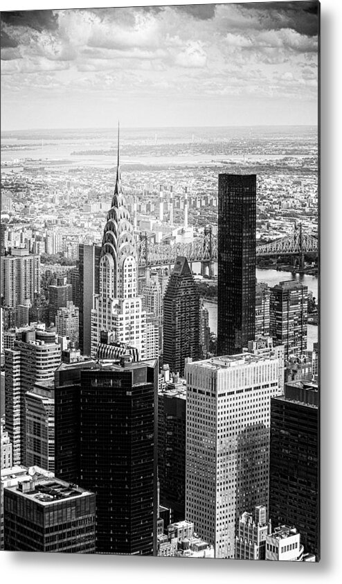 New York City Metal Print featuring the photograph Chrysler Building View by Tom Gehrke