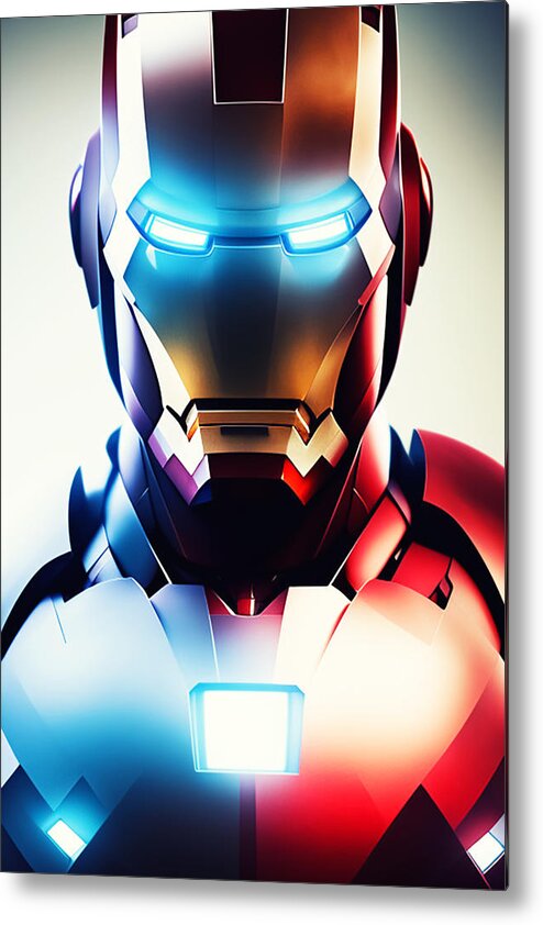 Technology Metal Print featuring the digital art Colorful Robot by Manjik Pictures