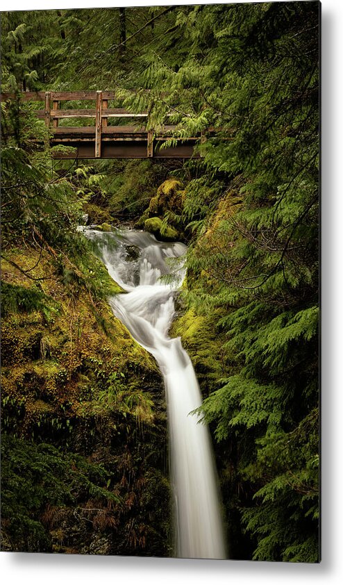 Waterfall Metal Print featuring the photograph Copper Creek Falls by Chuck Rasco Photography