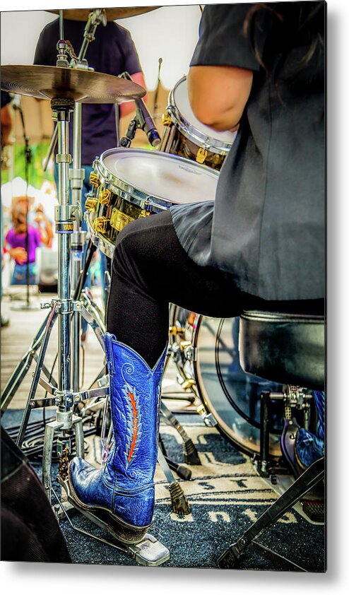 Band Metal Print featuring the photograph Cowgirl by Bill Chizek