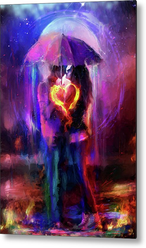 Couple Metal Print featuring the digital art Crazy Little Thing Called Love by Claudia McKinney